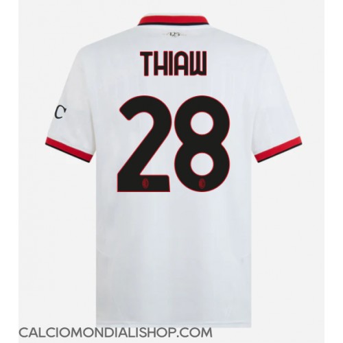 Maglie da calcio AC Milan Malick Thiaw #28 Seconda Maglia 2024-25 Manica Corta